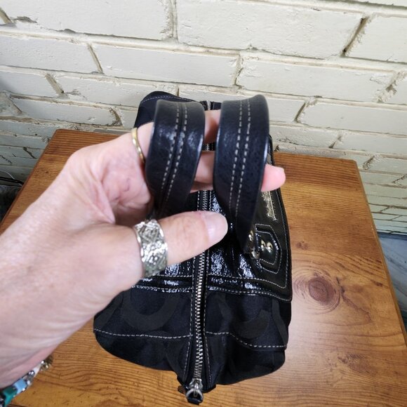 Coach Madison Op Art Sateen Audrey Shoulder Bag Purse - Picture 7 of 11